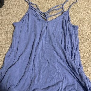 Express Purple Sleeveless Camisole with Cut Out Design